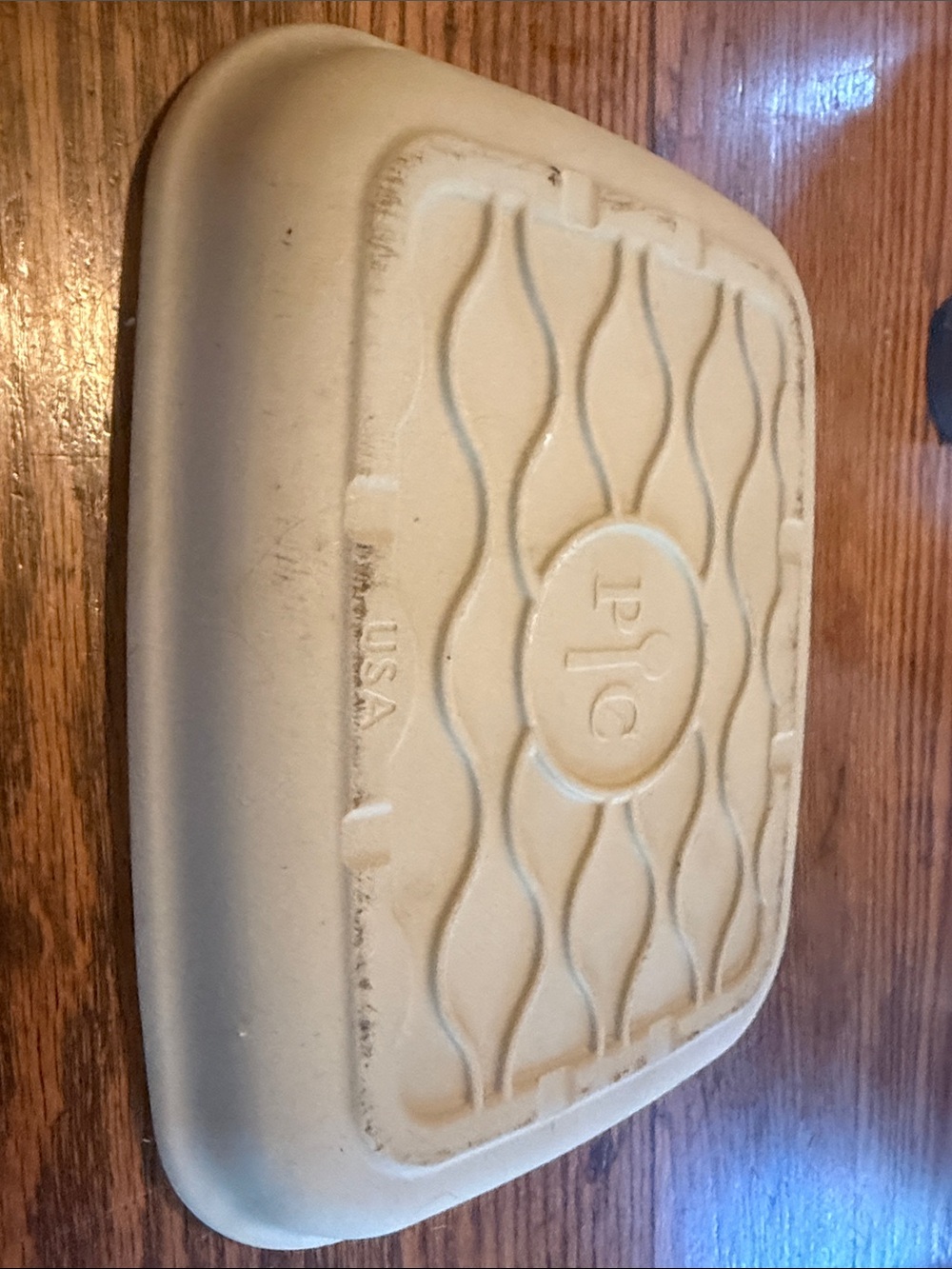 Pampered Chef Toaster Oven PanCream Rectangular Ceramic Baking Dish with Handles - Picture 4 of 5